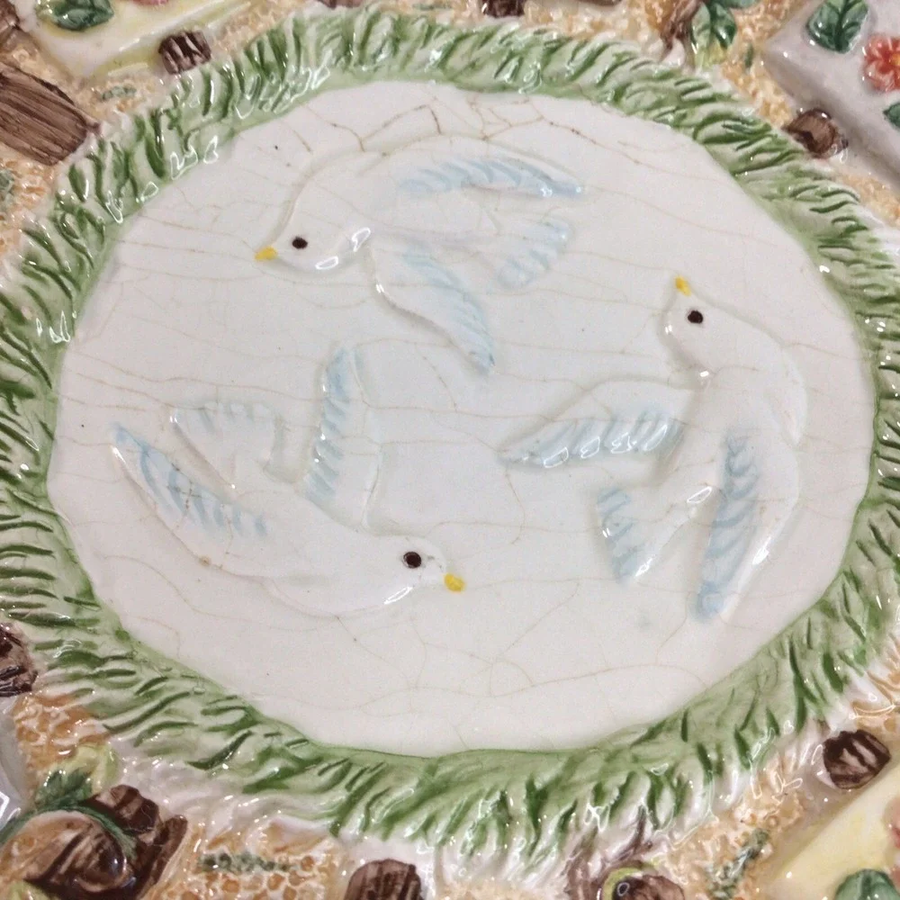 Decorative Bird House Plate Marked Y. H‎ 1997 Circular Pattern Vintage RARE